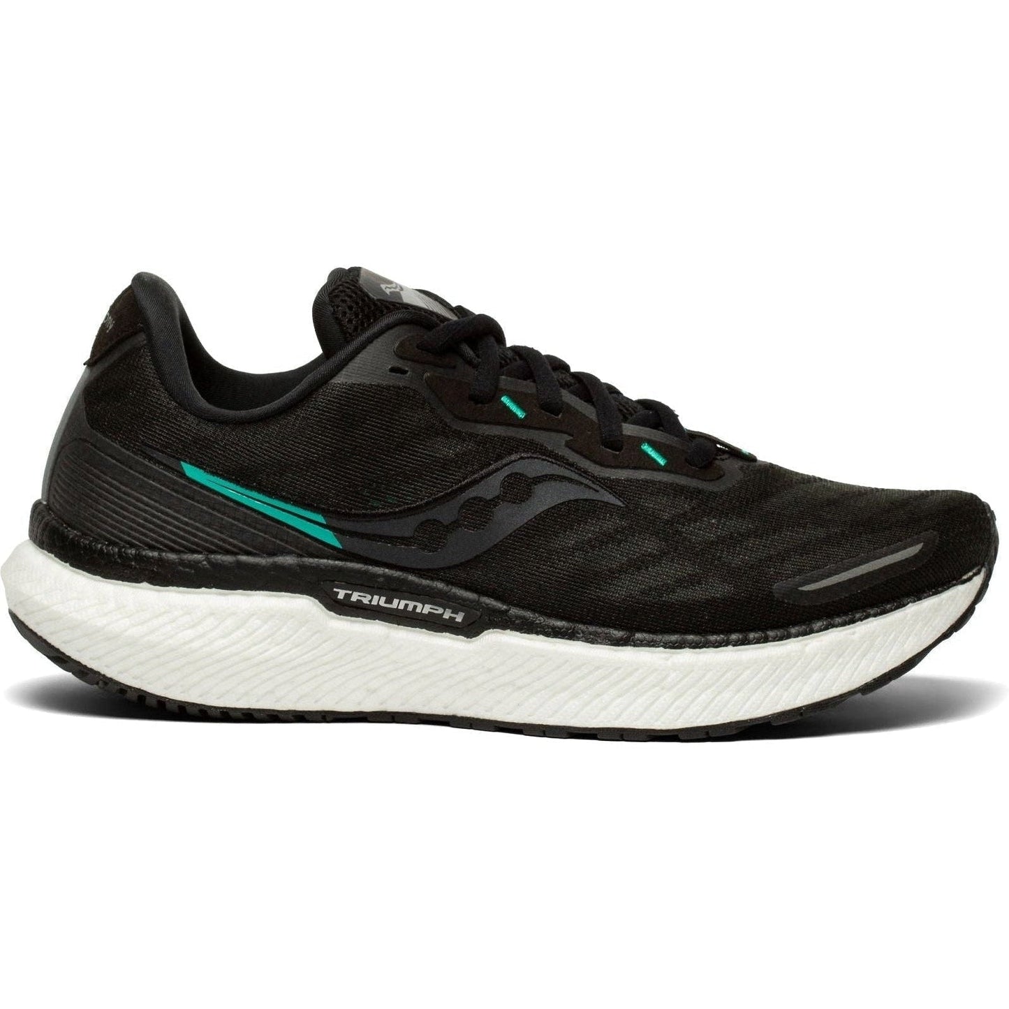 Women's Saucony Triumph 19, White/Black/Blue Light, 8.5 D Wide