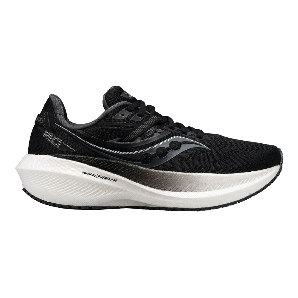 Women's Saucony Triumph 20, Black/White, 8.5 D Wide