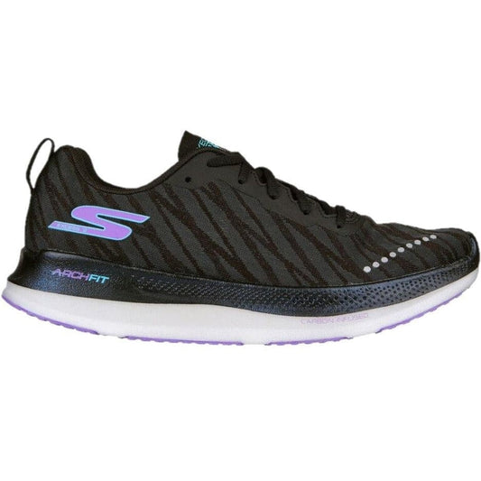 Women's Skechers Go RUN Razor Excess 2, Black/Purple, 8.5 B Medium
